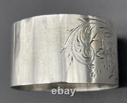 International Sterling Silver Brite Cut Napkin Ring Name Engraved Muriel