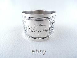 JAPANESE by WOOD & HUGHES Sterling Silver Aesthetic Napkin Ring Mono CLARISSA