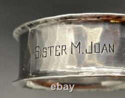 Joel H. Hewes Sterling Silver Napkin Ring Name Engraved SISTER M. JOAN
