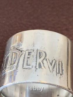 LIBERTY & Co EDWARD VII CORONATION NAPKIN RING 1901 STERLING SILVER