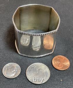 Large 800 Sterling Silver Napkin Ring Hanau Region Emily