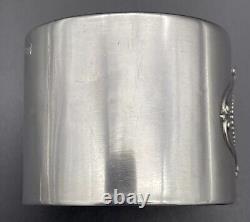 Large 800 Sterling Silver Napkin Ring Name Engraved Ermina