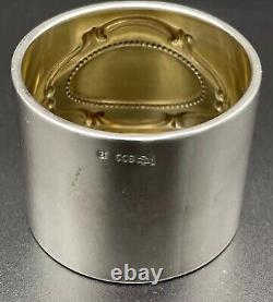 Large 800 Sterling Silver Napkin Ring Name Engraved Ermina