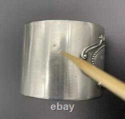 Large 800 Sterling Silver Napkin Ring Name Engraved Ermina