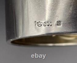 Large 800 Sterling Silver Napkin Ring Name Engraved Ermina