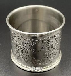 Large 800 Sterling Silver Napkin Ring Name Engraved Vater