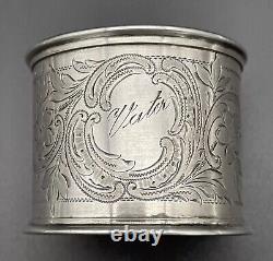 Large 800 Sterling Silver Napkin Ring Name Engraved Vater