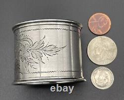 Large 800 Sterling Silver Napkin Ring Name Engraved Vater