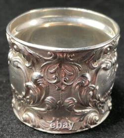 Large Size Webster Repousse Sterling Silver Napkin Ring Name Engraved Ellen