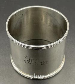 Large Sterling Silver Napkin Ring Name Engraved Jim Webster & Co