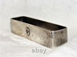 LeBOLT Arts & Crafts NAPKIN RING Antique Sterling Silver Hand-Hammered Mono C