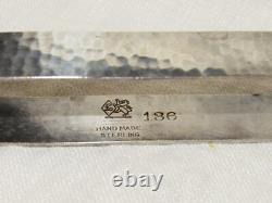 LeBOLT Arts & Crafts NAPKIN RING Antique Sterling Silver Hand-Hammered Mono R
