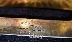 LeBolt Arts & Crafts Sterling Hand-Hammer Napkin Ring / Holder G Initial
