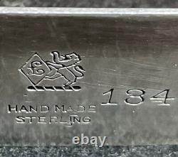 Lebolt Sterling Silver Arts & Crafts Napkin Ring Raised H Monogram