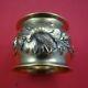 Les Cinq Fleurs By Reed And Barton Sterling Silver Napkin Ring Vermeil Dated