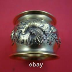 Les Cinq Fleurs by Reed and Barton Sterling Silver Napkin Ring Vermeil Dated