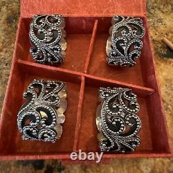 Lois Hill Sterling Silver Napkin Rings (4)