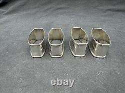 Lot of 4 Vintage Webster Co. Sterling Silver Napkin Rings with Monograms, 70 grams