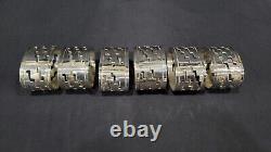 Lot of 6 Mexican Taxco Sterling Silver Napkin Rings