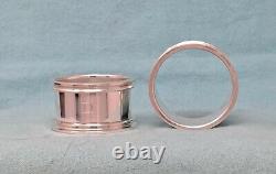 Mappin & Webb Sterling Napkin Rings 1.75D 1W 2.07 ozt. 1954 Mono