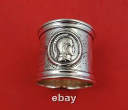 Medallion by Unknown Sterling Silver Napkin Ring Helmeted Male Warrior Heirloom