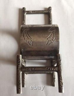 Mexican Sterling Silver Napkin Ring Serviette Holder On Chair