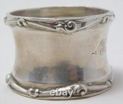 Napkin Ring George Sterling Silver 35 gr Heavy 1.75 Diameter x 1.25 Tall