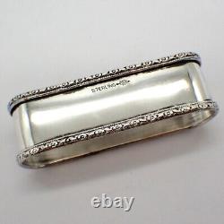 Oval Napkin Ring Webster Sterling Silver Mono Jan