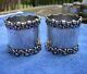 Pair Heavy Mauser Sterling Victorian Napkin Rings-wave Pattern Edge-mono's