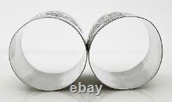 PAIR NAPKIN RINGS STERLING SILVER EDWARDIAN Sheffield 1902 Sutherland & Roden