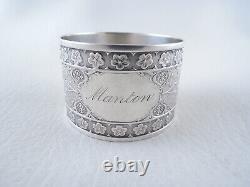 PERSIAN by TIFFANY Sterling Silver Napkin Ring monogrammed Manton 925