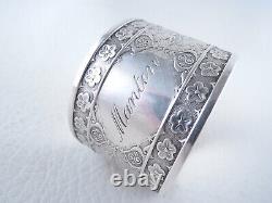 PERSIAN by TIFFANY Sterling Silver Napkin Ring monogrammed Manton 925