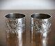 Pair Antique French 950 Sterling Silver Napkin Rings, Henri Lapeyre