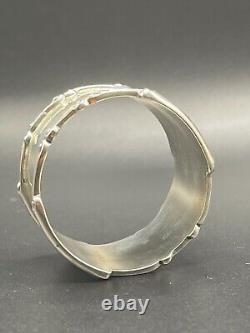 Pair Antique Sterling Silver Napkin Rings, Chester 1910, Deakin & Sons