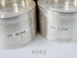 Pair Cased Sterling Silver Napkin Rings, Bennett & Heron, Sheffield 1946