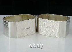 Pair Cased Sterling Silver Napkin Rings, C T Burrows & Sons, Birmingham 1944