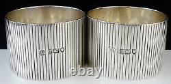 Pair Cased Sterling Silver Napkin Rings, Frederick Augustus Burridge London 1904