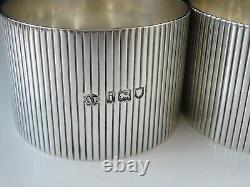 Pair Cased Sterling Silver Napkin Rings, Frederick Augustus Burridge London 1904