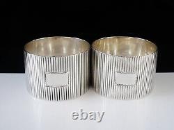 Pair Cased Sterling Silver Napkin Rings, Frederick Augustus Burridge London 1904