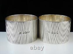 Pair Cased Sterling Silver Napkin Rings, Frederick Augustus Burridge London 1904