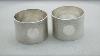 Pair Of Sterling Silver Napkin Rings By Viners Vintage George Vi Ac Silver A1976