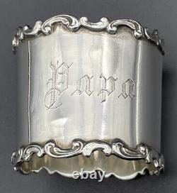 Pair Of Sterling Silver Napkin Rings Name Engraved Mamma And Papa