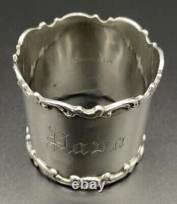 Pair Of Sterling Silver Napkin Rings Name Engraved Mamma And Papa