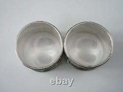 Pair Sterling Silver CRESTED Napkin Rings, Mappin Brothers, Sheffield 1897