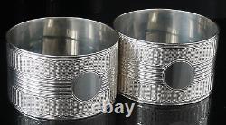 Pair Sterling Silver Napkin Rings, Bennett & Heron, Sheffield 1945