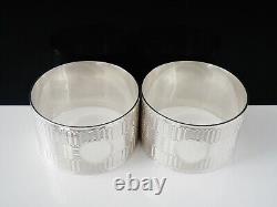 Pair Sterling Silver Napkin Rings, Bennett & Heron, Sheffield 1945