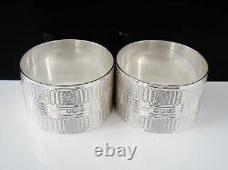 Pair Sterling Silver Napkin Rings, Bennett & Heron, Sheffield 1945