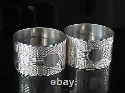 Pair Sterling Silver Napkin Rings, Bennett & Heron, Sheffield 1945