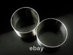 Pair Sterling Silver Napkin Rings, Birmingham 1956, W I Broadway & Co