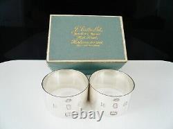 Pair Sterling Silver Napkin Rings, Feature Hallmarks, Immaculate from 1977